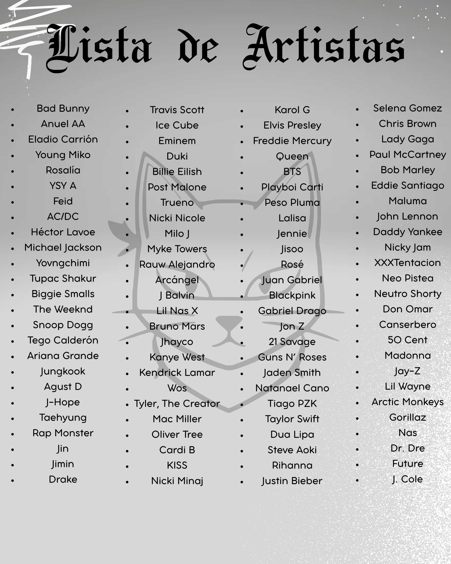 100 Artistas Gothic