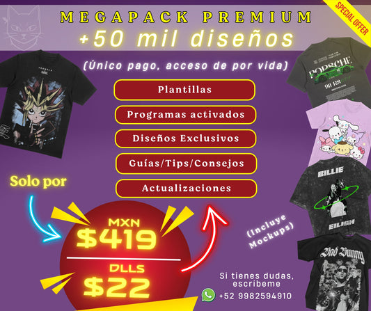 🔥MEGAPACK PREMIUM DE 50 MIL DISEÑOS 🔥🚀